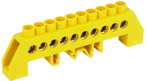 Шина изолированная тип "Стойка" IEK PE "земля" ШНИ-8х12-10-КС-Ж 10 групп желтый фото Шина изолированная тип "Стойка" IEK PE "земля" ШНИ-8х12-10-КС-Ж 10 групп желтый картинка